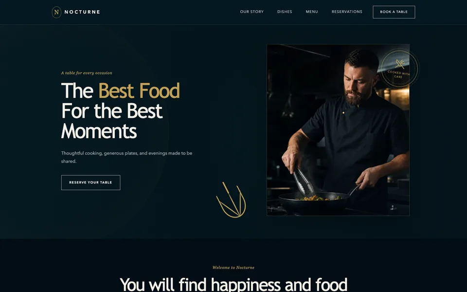 Hospitality reservation funnel landing-page example